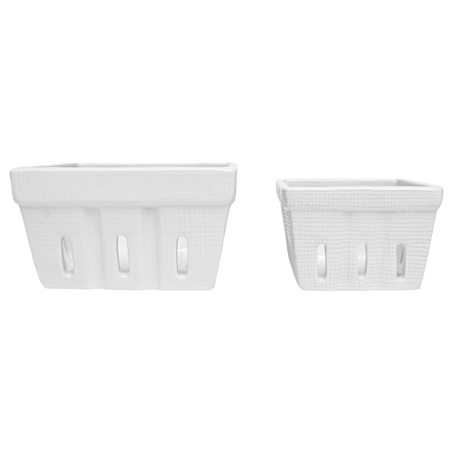 White Berry Ceramic Bowls