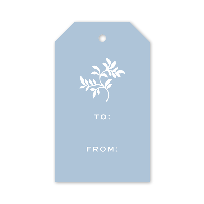 Ghost Blossom Blue Gift Tags - Pack of 8