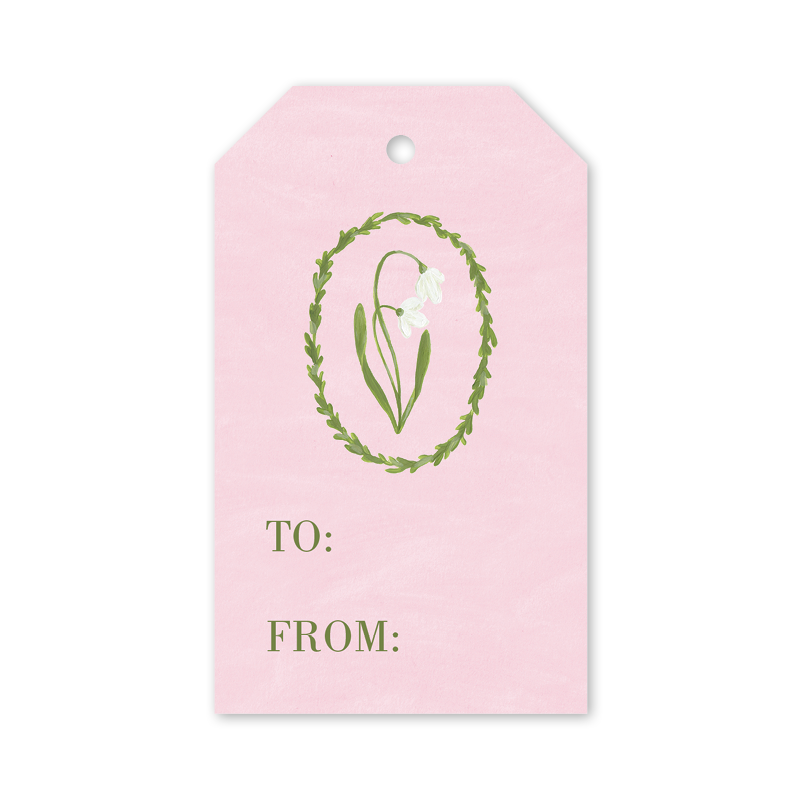 Snowdrop Meadow Gift Tags - Pack of 8