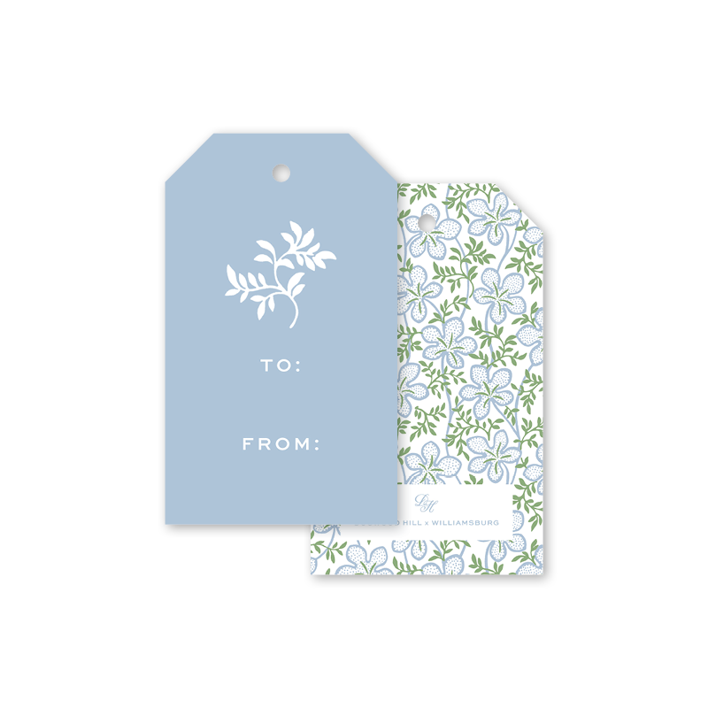 Ghost Blossom Blue Gift Tags - Pack of 8