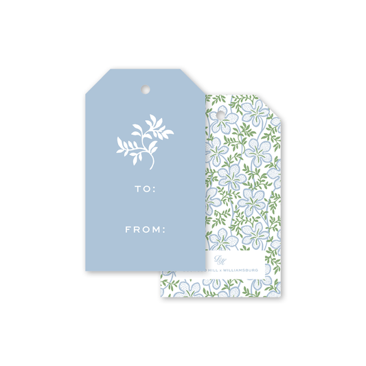 Ghost Blossom Blue Gift Tags - Pack of 8