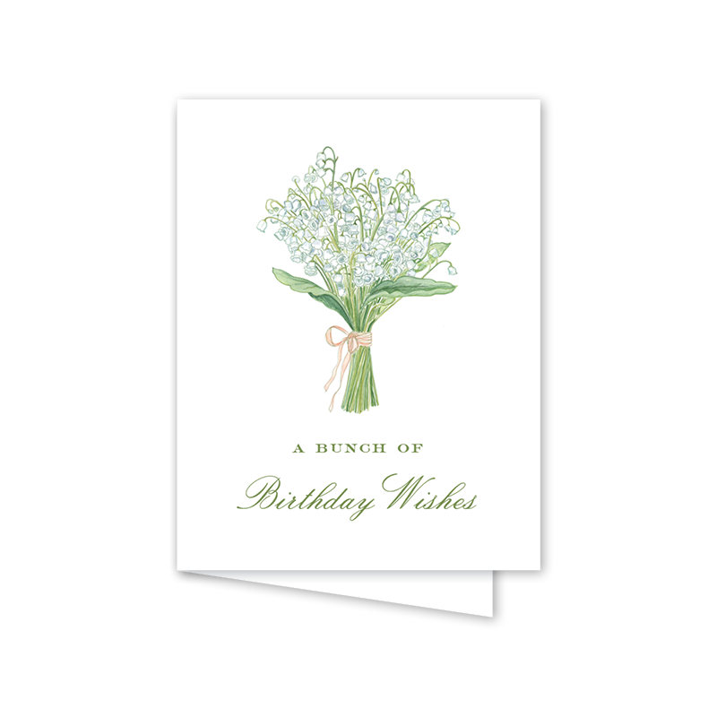 Lily of the Valley Birthday Card: Single Card