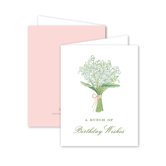Lily of the Valley Birthday Card: Single Card