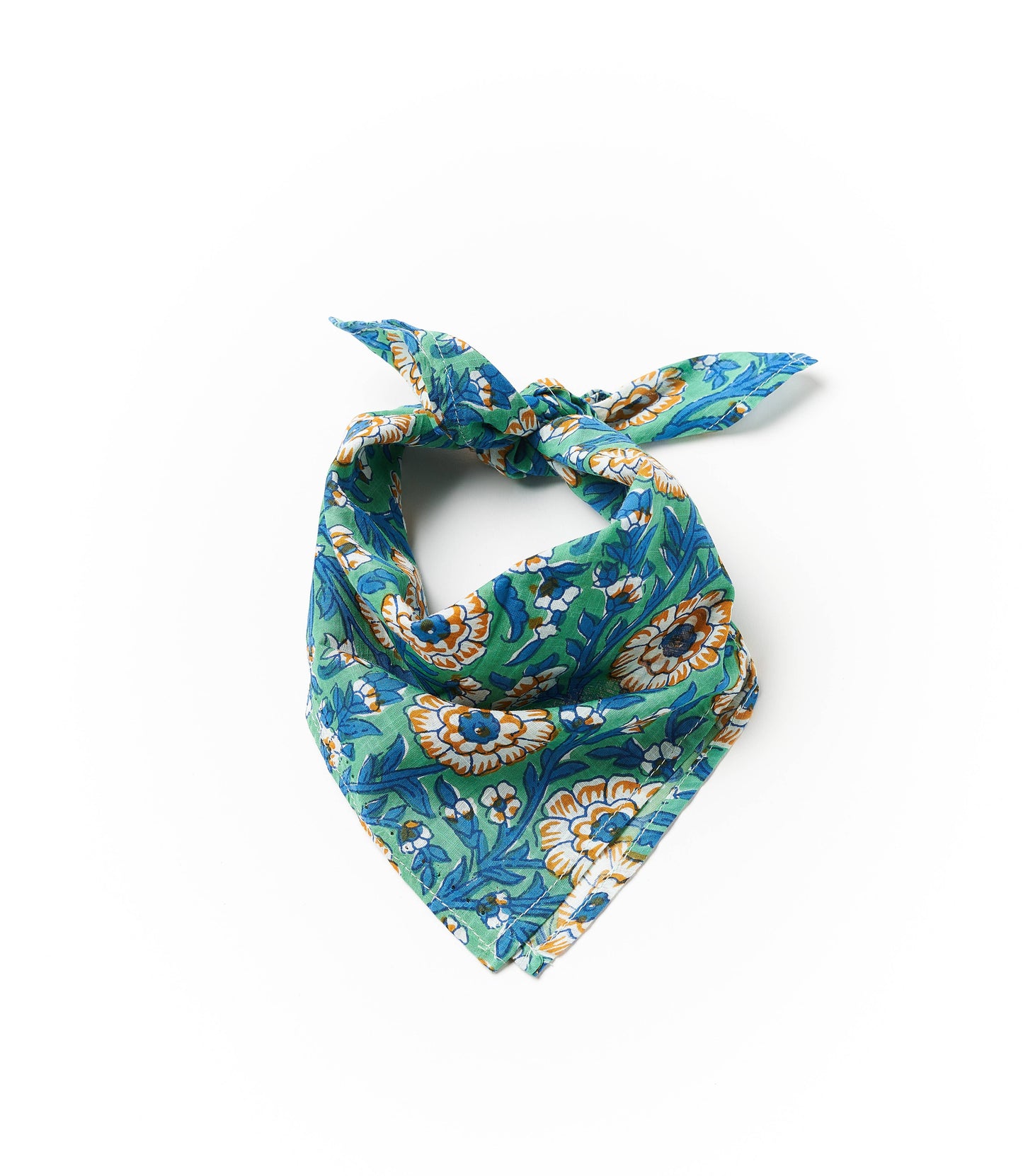Hand Block Print Cotton Bandana - Assorted Prints