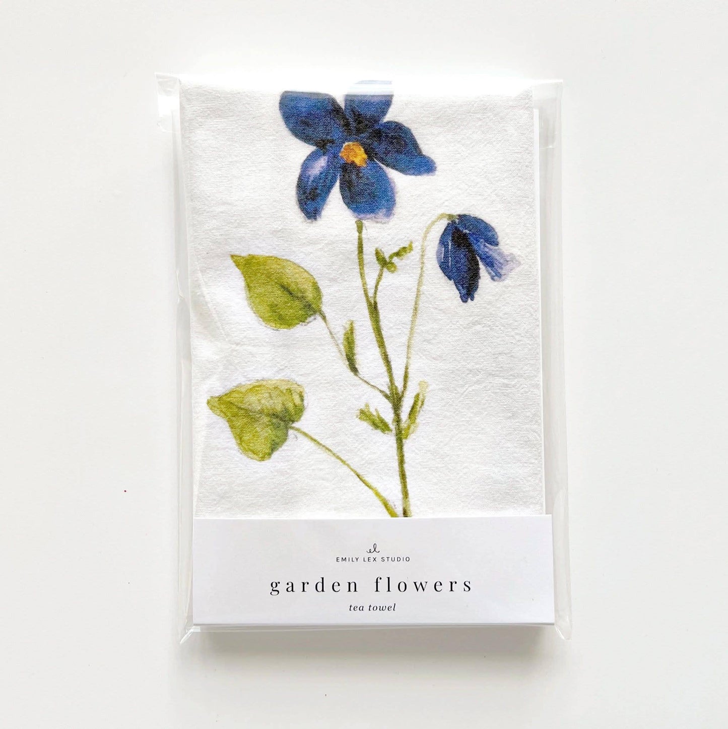 Garden flowers cotton flour sack tea towel