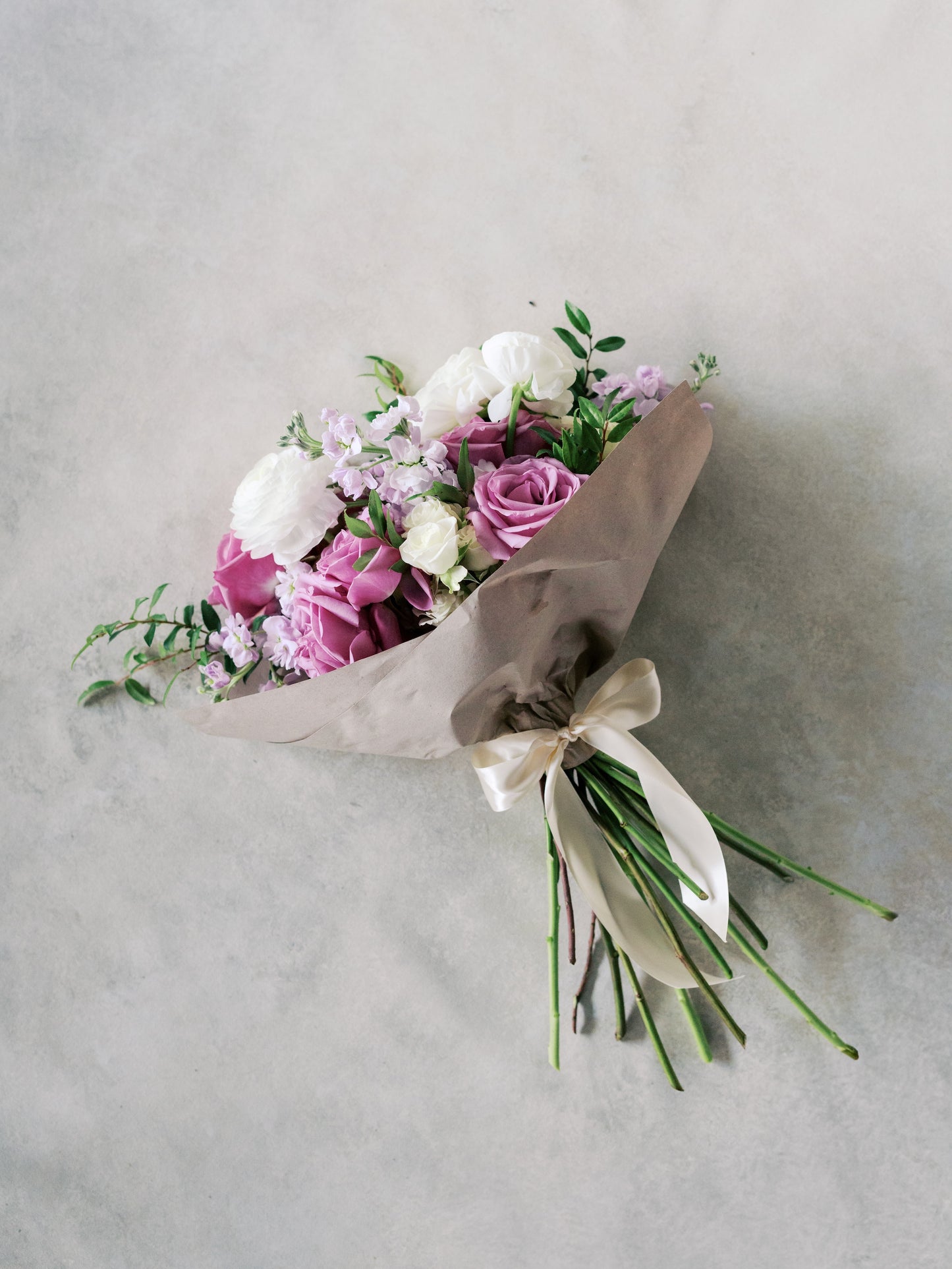 Hand-tied Wrapped Flower Bouquet