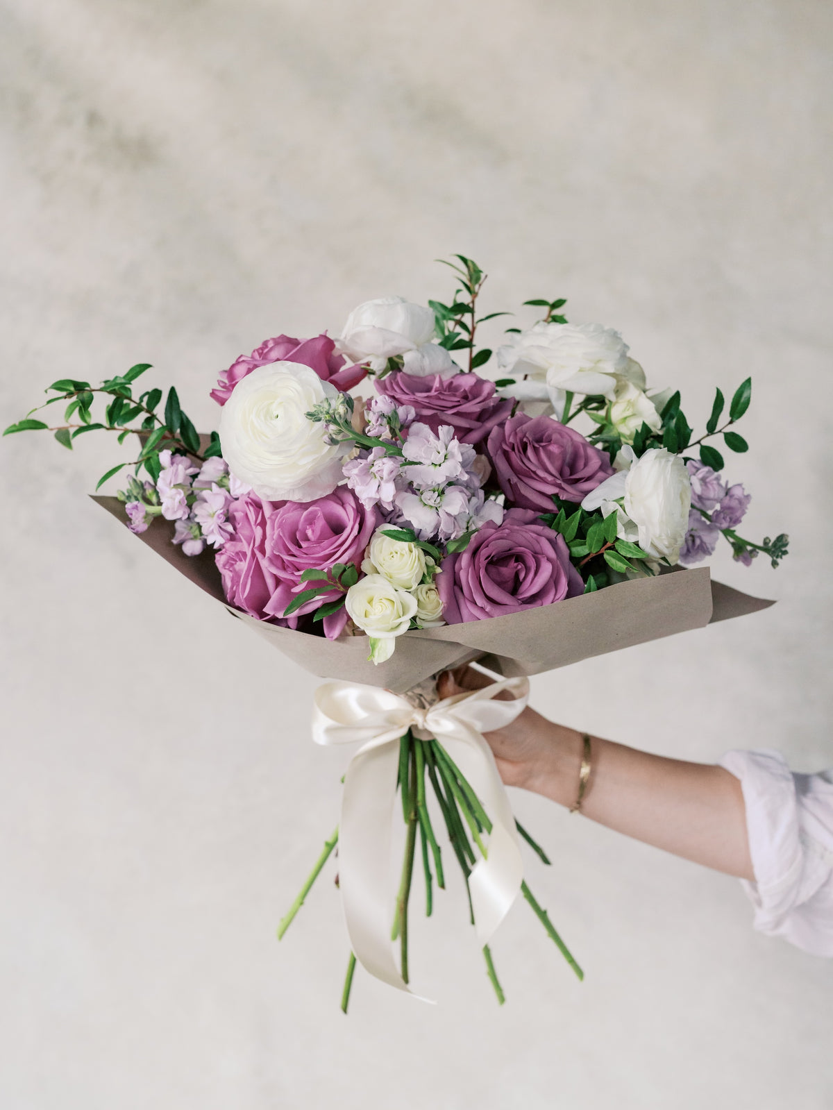 Hand-tied Wrapped Flower Bouquet