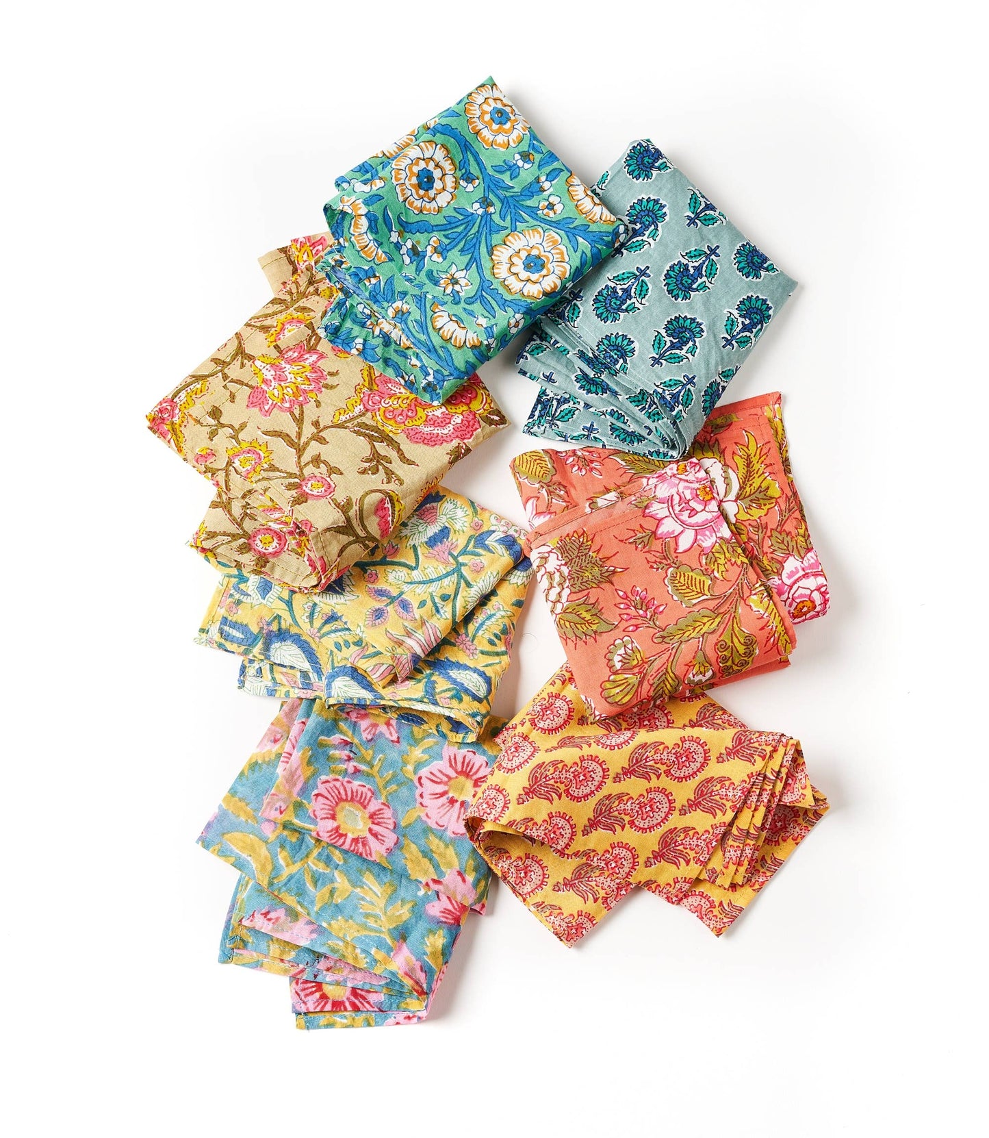 Hand Block Print Cotton Bandana - Assorted Prints