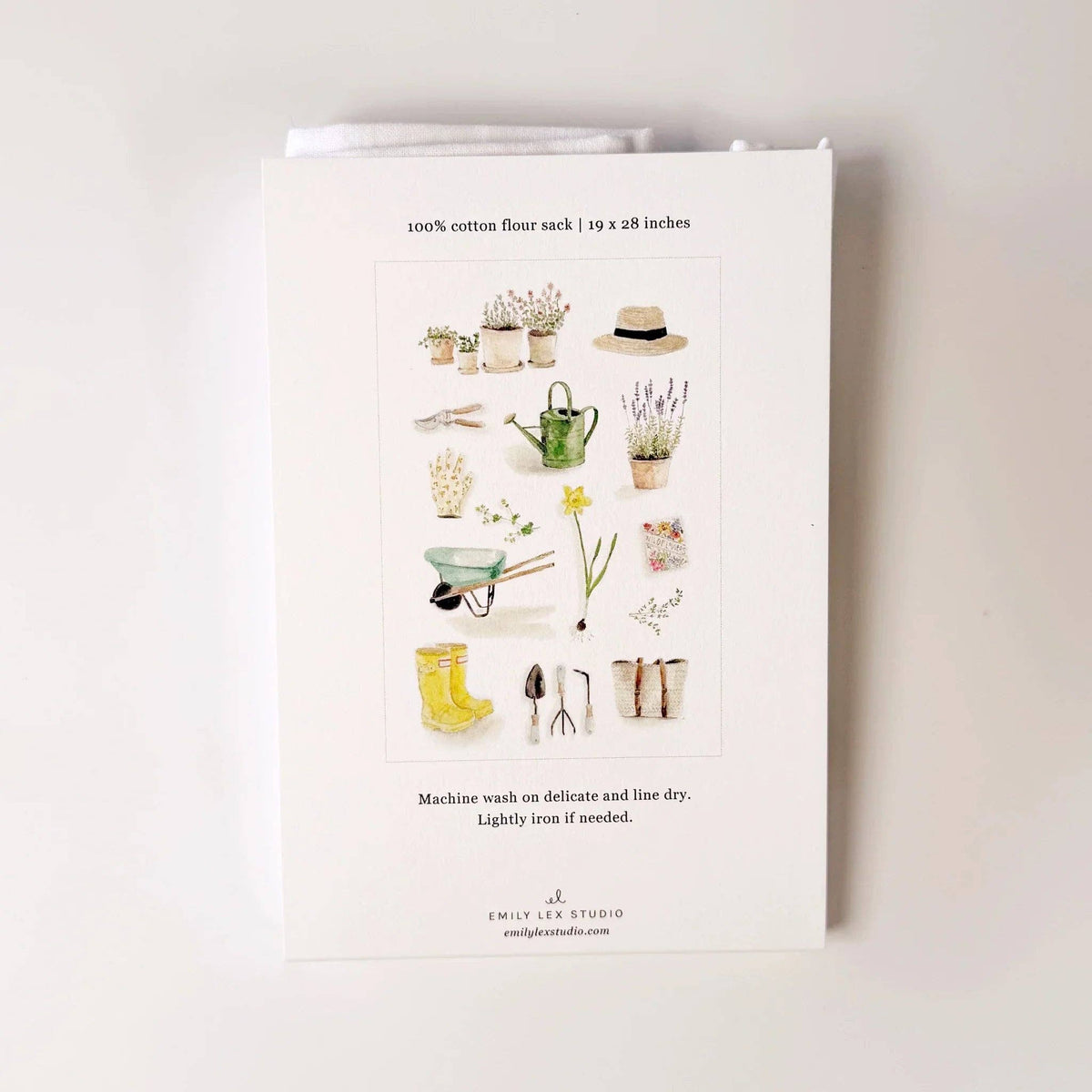 Garden cotton flour sack tea towel