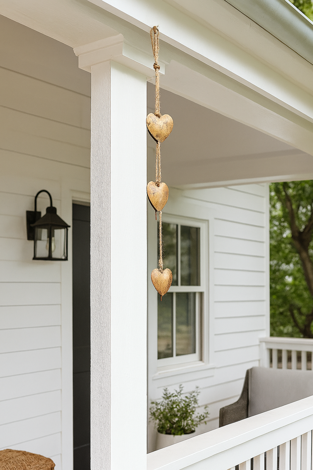 Alaya Heart Trio Wind Chime - Rustic Bell